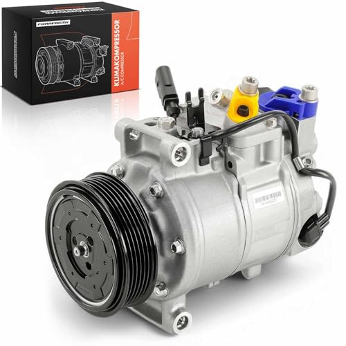 Frankberg Compresor de aire acondicionado con embrague Compatible con A4 8KH 8E2 8EC 8K2 8E5 8ED 8K5 8H7 8HE A6 4F2 4G2 4GC 4F5 4FH 4G5 4GD Q5 8RB A5 8T3 8F7 8TA incl. aceite preimpregnado