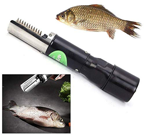 ROMYIX Elektrischer Fischschupper Fischschuppenentferner Tragbarer wasserdichter Schaber Eingebauter leistungsstarker Motor und Akku