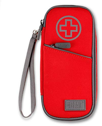 USA GEAR Bolsa para Diabéticos - Estuche de Viaje con Enfriador de Insulina con Interior Aislado Compatible con Agujas de Pluma de Insulina, Kit de Lanceta y más Suministros para Diabéticos - Rojo