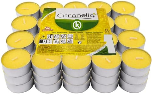 KROWN - Velas de Té Perfumadas, Velas Decorativas Aromáticas (Citronela, 20 Velas)