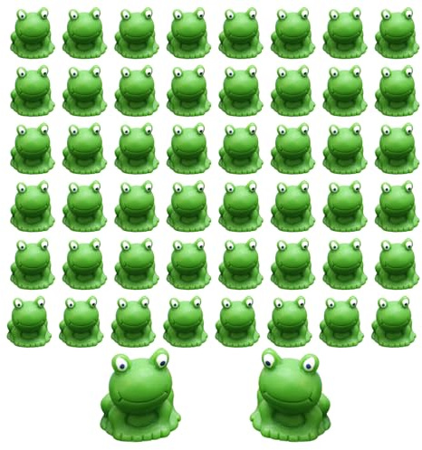 Molyorch 50 Pezzi Piccole Rane in Resina, Minirane Decorazione, Mini Figure Piccole Rane, Per Giardino, Casa, Ufficio, Decorazione