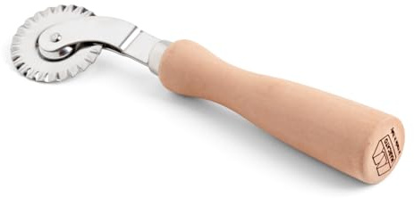 MARCATO Cortador de pasta Zig Zag, herramienta para pasteles, acero, corte decorativo, resistente y duradero