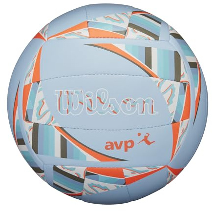 WILSON AVP Movement Volleyball - Official Size, Blue/Orange/White