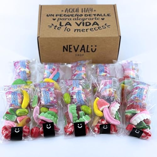 Bolsas Preparadas De Gominolas Variadas / 100 Golosinas en 10 Bolsitas Listas Para Celebración/Detalle de Cumpleaños