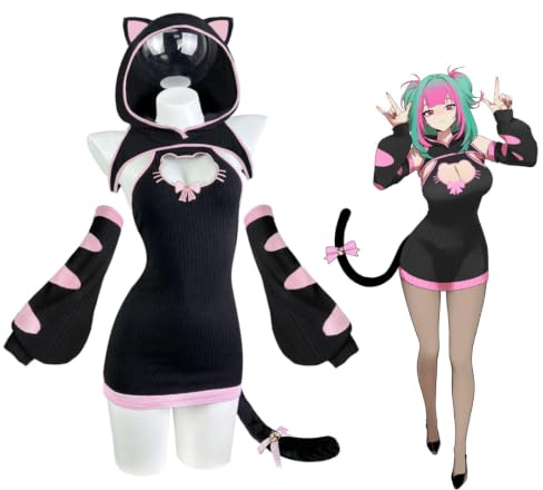 KORURACLUB Cosplay Anime Bodysuit Cat Outfit Sexy Halloween Cosplay Lingerie for Women