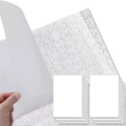 FiTspi 12 Sheets Puzzle Saver Peel and Glue Sheet, Clear Self-Adhesive Jigsaw Glue Sticker Sheets for Display & Storage, Backing 26x18cm,Strong Adhesion for 1000+ Pieces