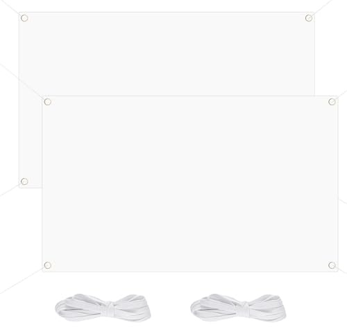 2 poster da 110 x 180 cm con corda da appendere da 6 m, striscione personalizzata, per fai da te, matrimoni, feste all'aperto, Natale, Halloween, Pasqua, compleanno, ecc