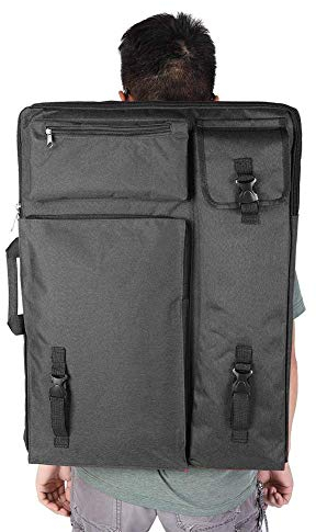 Künstler Portfolio Rucksack Tote 4K wasserdichte Kunst Tragetasche Umhängetasche Große Zeichenbretter Tasche zum Skizzieren Malerei Kunstbedarf(schwarz)