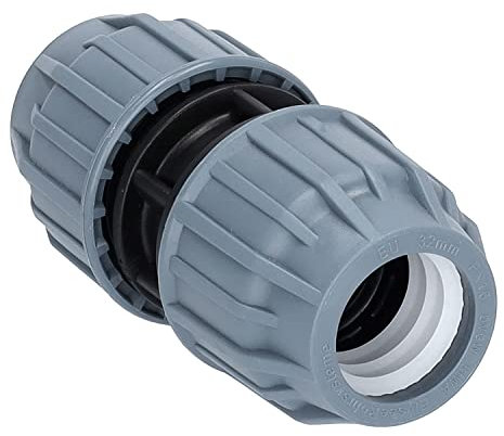 STEMAX-Wassertechnik: PP-Klemmverbinder, Klemmkupplung klemm x klemm, PN16, Trinkwasserzertifiziert, DVGW, Größe: 32mm x 32mm