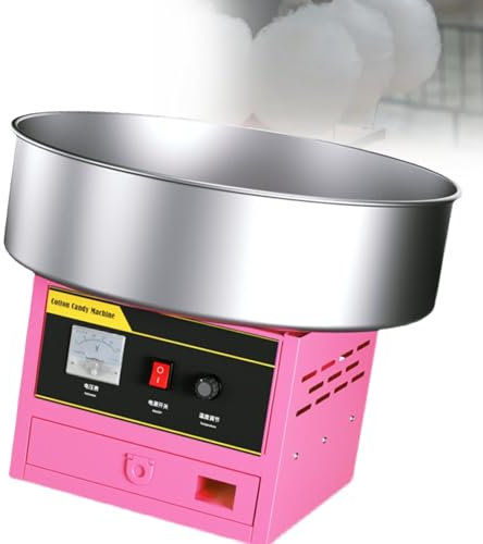 SACLMD Candy Floss Maker,Electric Cotton Candy Maker MachineProfessional Cotton Candy Maker,for Home,Kids Birthday,Family Party,Pink-220V