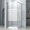 Hopibath Duschkabine 80x80cm Duschkabine Schiebetür, Milchglas Eckeinstieg Duschkabine Duschabtrennung 6mm ESG Milchglas Streifen Duschwand Höhe 185cm(Ohne Duschwanne)