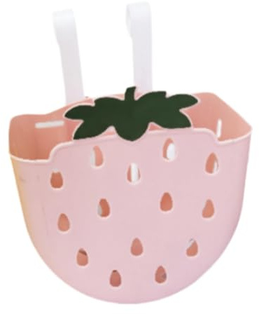Folpus Panier Avant pour Enfants à vélo, Panier de Tricycle pour Filles garçons, Panier de vélo Suspendu pour Le Guidon pour Faire du Shopping, Faire du vélo, Rose