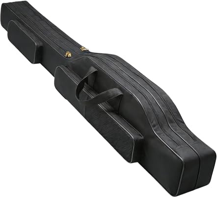PORFOYO Sac De Canne A Pêche,2 Couches 150 CM Sacs De Canne A Pêche Portable,Housse Cannes A Pêche,Sac De Pêche Pôle Tackle Cas pour Porte-Cannes,Cannes A Pêche,Matériel De Pêche