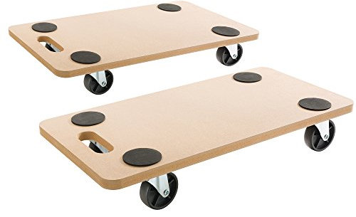 Arebos – Lot de 2 Chariots roulants | Chariot pour Meubles | Plateforme Mobile | Chariot de Transport | Capacité 200 kg
