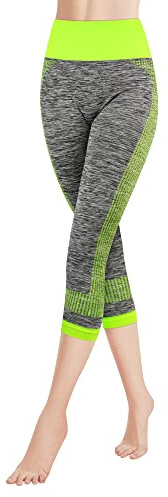 Libella Lot de1/2/3 Femme Legging 3/4 Capri Pantalon de Sport Legging de Sport Taille Haute Multicolore Pantalon de Course Strech Fitness Caprihose 4119VA