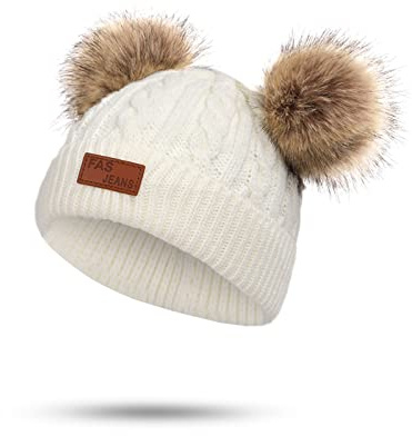 Balakaka Cappello Guanti Sciarpe Set Bambino Invernale, 3 in 1 Carino Caldo Berretto Lavorato in Maglia con Pompon, Morbido Caldi Guanti Cappelli Inverno per Bambina Bambini Ragazzo Ragazza 2-8 Anni
