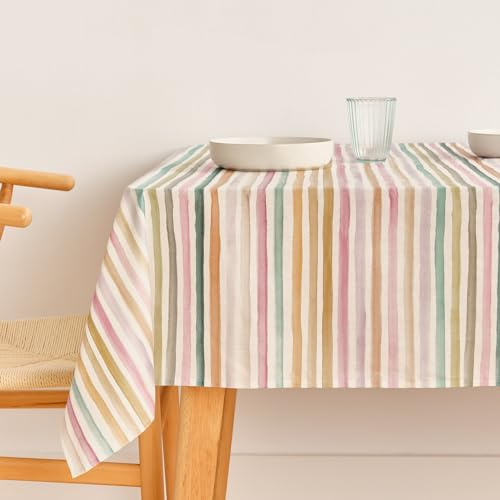 BL BELUM,Mantel resinado Antimanchas Tamaño: 250x140 cm Modelo: Naiara 4-100,Mantel Mesa Rectangular Impermeable