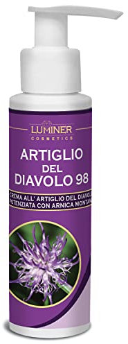 Artiglio del Diavolo Extra Forte Pomata 100ml, Crema Artiglio del Diavolo e Arnica per Massaggi ad Articolazioni e Muscoli, Formula Naturale Concentrata ad Azione Rapida Made In Italy LUMINER