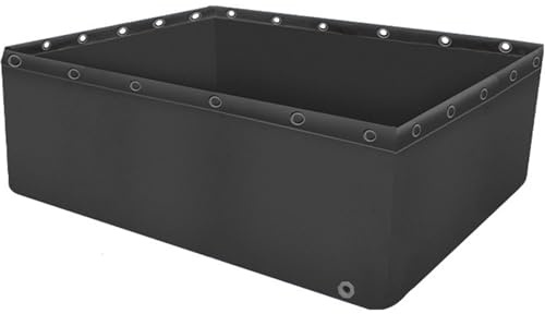 Pealihuy PVC-Planenbecken für Teiche mit Ablassventil, zusammenklappbarer Fischteich, Aquariumbecken, Teichbecken, oberirdischer Fischteich zur Koi-Zucht, zur Gartenbewässerung, Wasserspeicher, Fisch
