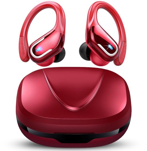 Ecouteurs Bluetooth Sport, 75Hrs Ecouteur sans Fil Bluetooth 5.4 avec 3D Hi-Fi Stéréo, 4 ENC Antibruit Mic Oreillette Bluetooth, IP7 Etanche, USB-C Charge Rapide, Écran LED Casque iOS/Android