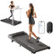 Walking Pad Treadmill,2.5HP Under Desk Treadmill Remote Control & LED Display for Home/Office, 0.96-6.08km/h Adjustable Speeds, Walking Machine No Assembly, Fitness Exercise,Portable,Shock Absorption