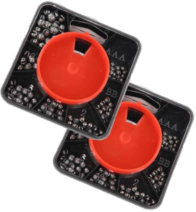 Fokroin 2 Boîtes de 120 g Plombs pour Pêche, Peche, Plomb Bouche, Non Toxique Portable Split Shot Set, Accessoires de Pêche avec Boîte de Rangement(0,4g/0,5g/0,6g/0,8g/1g/1,2g/1,5 g)
