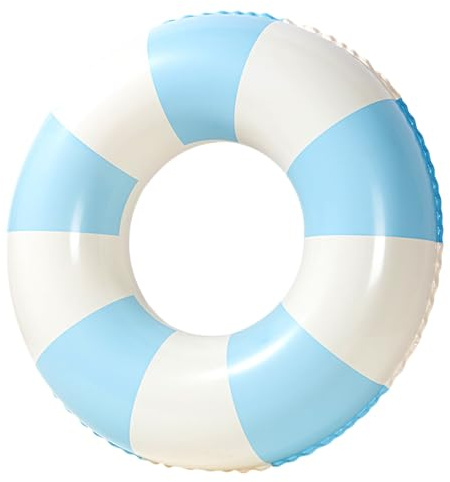 LUMOOM Nuoto per adulti, anello di nuoto gonfiabile, materasso ad aria, giocattolo galleggiante per bambini, tubo per piscina estiva (blu)