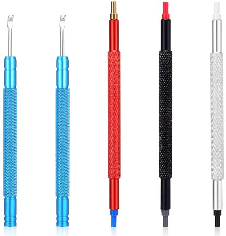 MBAIYO 5 stycken urmakare reparationsverktyg, klockvisarborttagare spak för klockvisare visare pressverktyg urmakare handborttagare avdragare verktyg visaravdragare för alla klockor