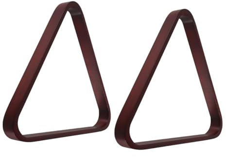 Cabilock 2 Pezzi Triangolo da Biliardo in Legno Solido Porta Palline per Tavolo da Biliardo con Bordi Lisci per Protezione Tavolo