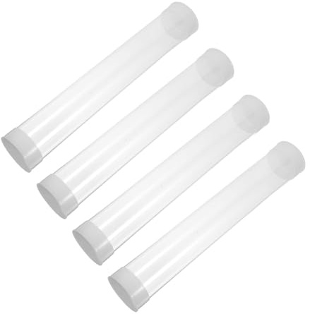 TOYANDONA 4 Pezzi Contenitore Trasparente Cilindrico in Plastica per Palline da Golf, Resistente All'umidità, Riutilizzabile, Capacità Fino a 6 Palline, per Esposizione e Confezioni Speciali