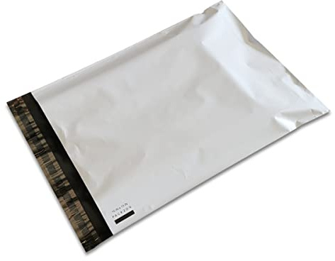 PACKZON 10 x 13 Inch Poly Mailers Envelopes Waterproof Shipping Bags with Self-Seal Adhesive Non-Padded Packing Bag Matte White (10 x 13, 100)