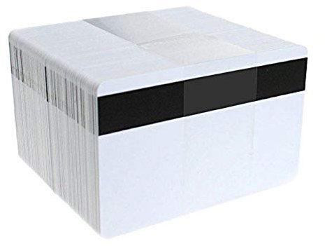 Waizmann.IDeaS® 50x Plastikkarten Magnetkarten Blankokarte LoCo 1-3 Magnetstreifen PVC weiß 86 x 54 x 0,76mm CR80 glänzend laminiert bedruckbar