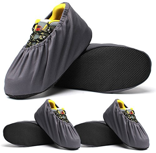 [3 Pairs] Overshoes Non-Slip Washable Reusable Shoe Covers for Household Thickened Dustproof Indoor Boot Covers