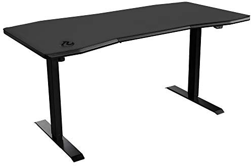 NITRO CONCEPTS D16E Gaming Tisch - Schreibtisch Computertisch 1600x800mm elektrisch höhenverstellbar Carbon Black (Schwarz)