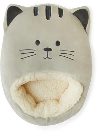 balvi Fußwärmer Kitty Farbe Grau Halten Sie Ihre Füße stets warm Weiche und Bequeme Wärmebeutel im lu