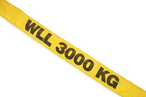 Imbracatura Rotonda a Doppio Strato, Portata 3000 Kg, Giallo, Lunghezza Utile 2, 50 M