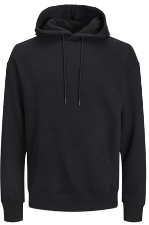 JACK & JONES Jjebradley Sudadera Con Capucha Pls Sudadera con capucha, Hombre, Negro, 4XL Grande