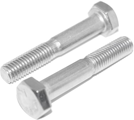 Lot de 4 vis à tête hexagonale M12 x 90 en acier inoxydable A2/V2A, avec tige DIN 931/ISO 4014, vis de machine