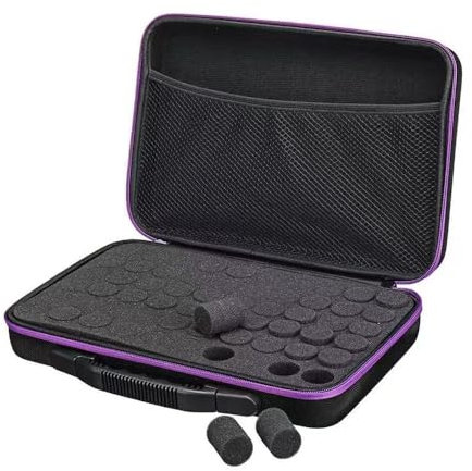 Oaygat 60 Bottles Essential Oil Storage Case for 15ml Travel Essential Oil Accessory Carrying Case Waterproof Hard Shell Bag Nail Varnish Storage Bag Nail Polish Storage Box Foam Insert Organizer Tote