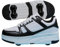 Mateju Schuhe mit Rollen für Jungen Mädchen, Kinder Rollschuhe Schuhe mit 4 Rollen Turnschuhe Versenkbarer, 2-in-1 Roller Schuhe Turnschuhe Skateboardschuhe 35 EU Schwarz