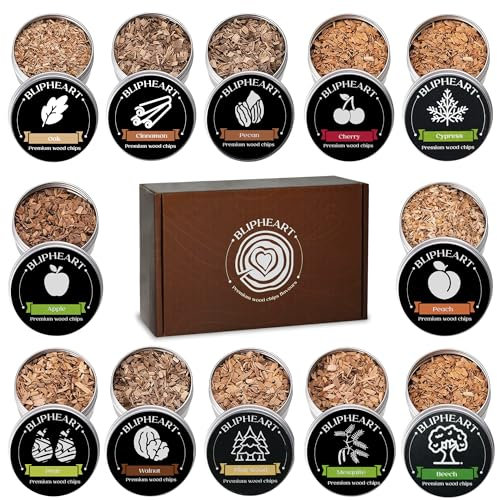 Träflisor för cocktailrökare, 12 smaker för rökning, träflisor paket, naturliga träflisor för gammaldags drycker, bourbon, whisky, kulinariska rökchips, rökpistol, bästa presenten till män