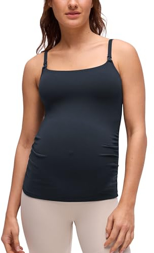 CRZ YOGA Maternity Nursing Tank Tops | Butterluxe, Light Support, Removable Pads, Casual, Extremely Soft, Clip Down, Adjustable Straps, Pregnancy and Postpartum