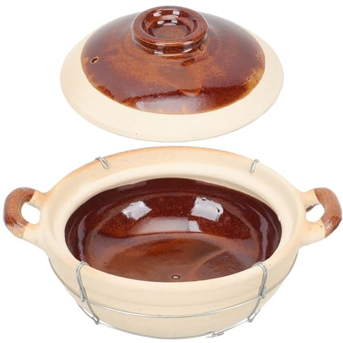 TOMETURE Cazuela y Guisos Lentos de Cocina Capacidad 0.5l de Mango Único Superficie Antiadherente y Doble Asa para Estufa