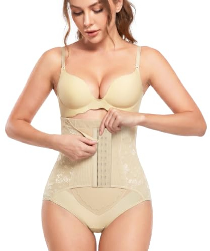 DiULi Shapewear för kvinnor, magkontroll, hög midja, underbyxor, svart/hudfärger, Hudfärg, XL