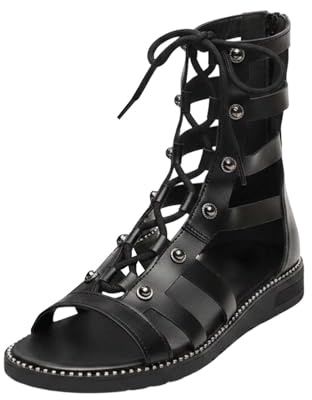 Générique Sandales élégantes à brides pour femme parfaites avec bottines montantes Modèle talon aiguille bout ouvert idéal quotidien Chaussures estivales confortables et tendance