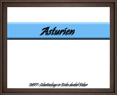 MDF-Leerrahmen ASTURIEN speziell für Leinwandbilder BZW. Keilrahmenbilder im Format 33 x 35 cm. Schattenfugenrahmen in der Farbe: Eiche dunkel Dekor. 10 Farben zur Auswahl