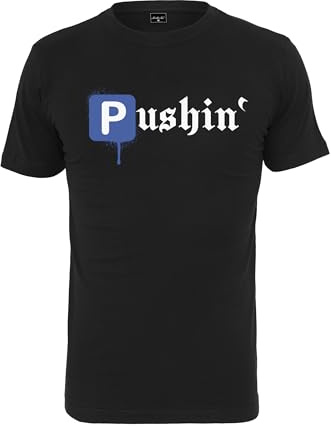 Mister Tee Camiseta Unisex Pushin P, Negro, XS