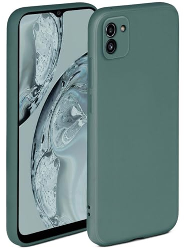 ONEFLOW Soft Case für Samsung Galaxy A03 Hülle aus Silikon mit Kameraschutz, Silikonhülle mit erhöhtem Schutz fürs Display, Backcover Schutzhülle, weiche Handyhülle, Petrol