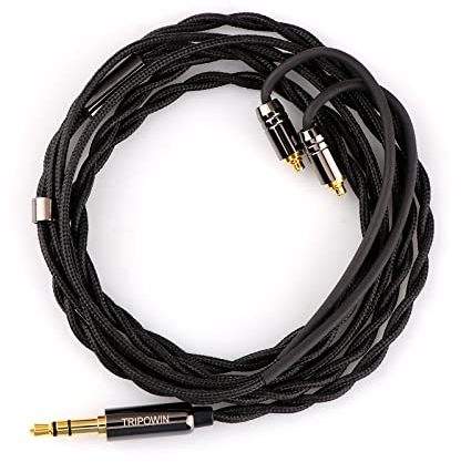 Linsoul Tripowin Zombur Câble 4N Haute Pureté OFC sans Oxygène HiFi IEM avec Microphone pour Câble de Rechange(sans Microphone,MMCX)