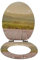 VEREG MDF WC Sitz Spring View mit Edelstahlscharnieren, Toilettendeckel mit Holzkern (MDF), angenehmer Sitzkomfort, max. belastbarkeit bis 175 kg